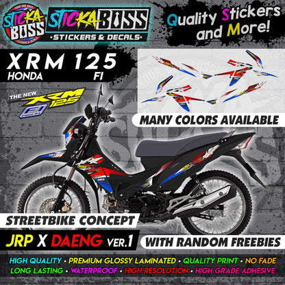XRM 125 FI Decals - (JRP x DAENG VER.1) [STREET BIKE CONCEPT]【PREMIUM GLOSSY LAMINATED】
