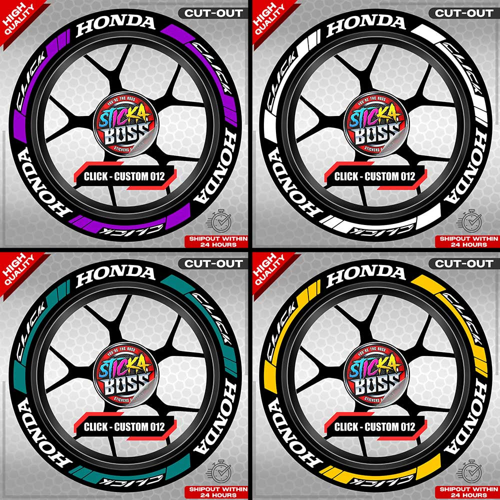 CLICK 125 / 150 / 160 MAG STICKER SET  ( 2 MAGS ) - CUSTOM 012 | VINYL WATERPROOF CUT-OUT DECALS