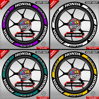 CLICK 125 / 150 / 160 MAG STICKER SET  ( 2 MAGS ) - CUSTOM 012 | VINYL WATERPROOF CUT-OUT DECALS