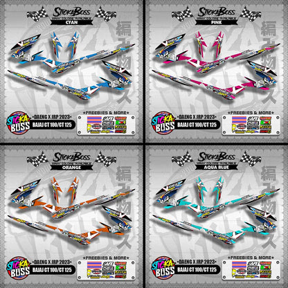 BAJAJ CT 100 / CT 125 DECALS ( DAENG X JRP 2023 )【WITH FREEBIES】