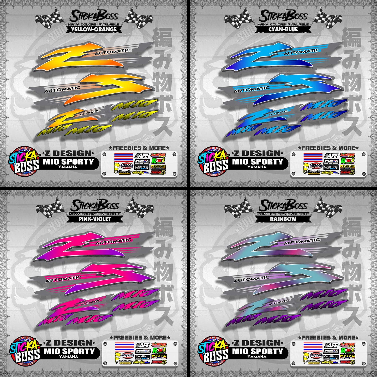 MIO SPORTY STOCK DECALS ( Z DESIGN )【WITH FREEBIES