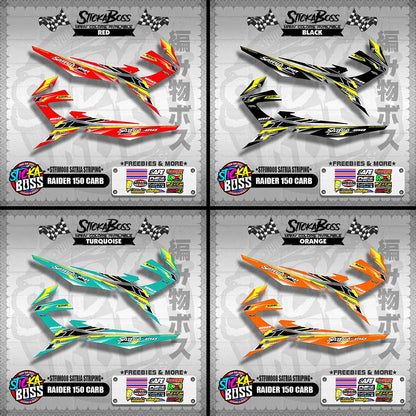 RAIDER 150 CARB DECALS ( STFIM008 SATRIA STRIPING )【WITH FREEBIES】