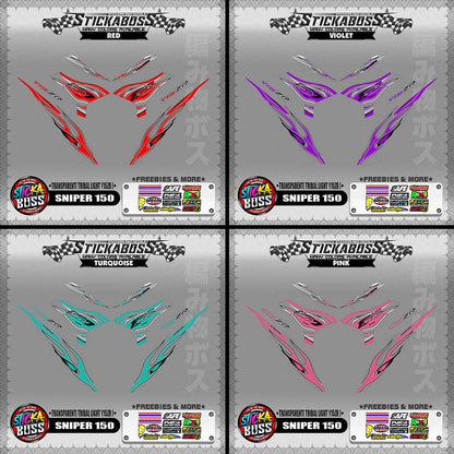 [ PREMIUM UV PRINT ] TRANSPARENT SNIPER 150 DECALS ( TRIBAL LIGHT Y15ZR )【WITH FREEBIES】