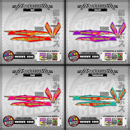 WAVE 100 STICKER DECALS ( 2004 KARISMA )【WITH FREEBIES】