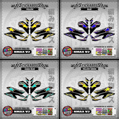 NMAX V2 STICKER DECALS ( 2025 NTN TRIBAL FIRE )【WITH FREEBIES】