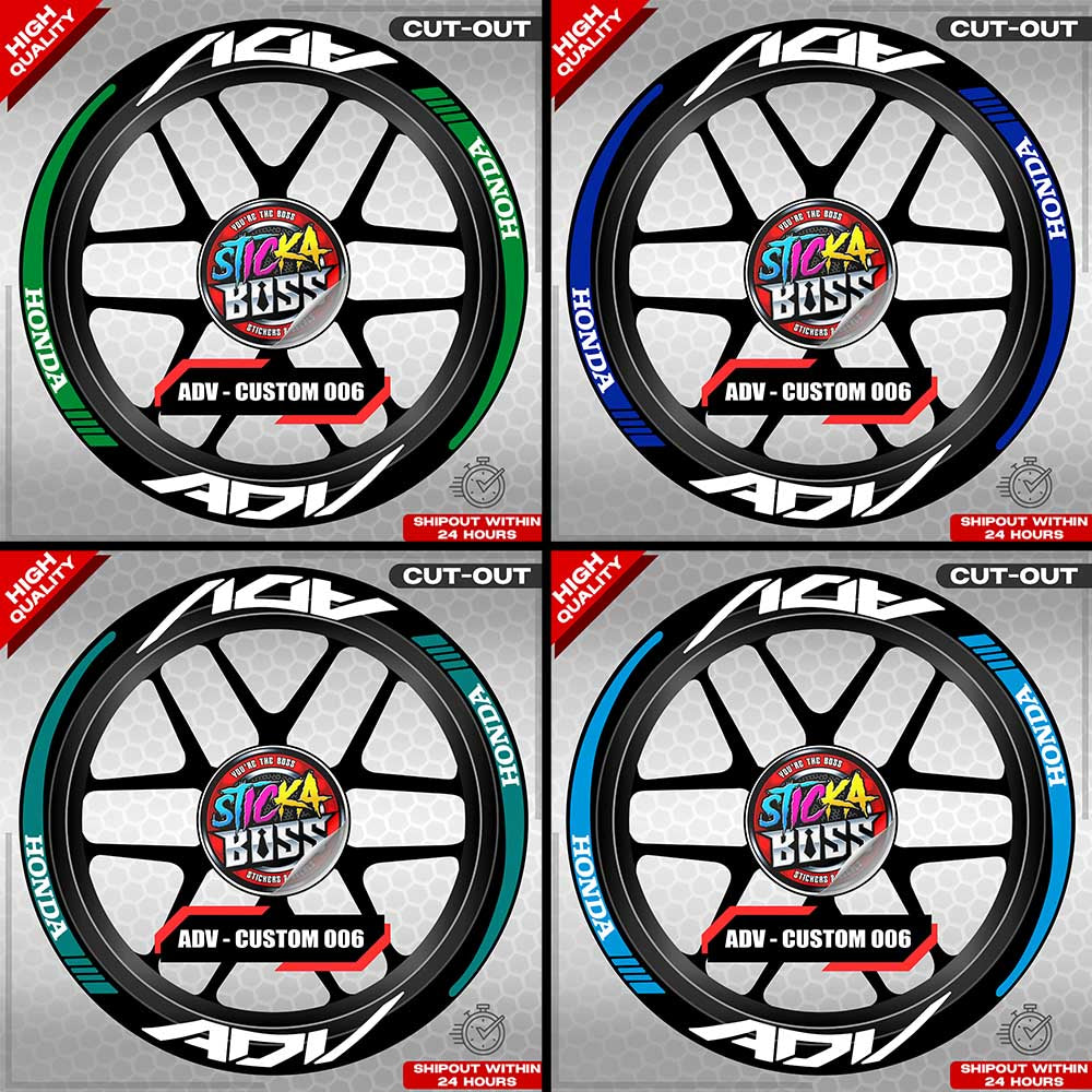 ADV 150 / 160 MAG STICKER SET ( 2 MAGS ) - CUSTOM 006 | VINYL WATERPROOF CUT-OUT DECALS