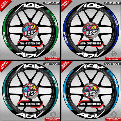 ADV 150 / 160 MAG STICKER SET ( 2 MAGS ) - CUSTOM 006 | VINYL WATERPROOF CUT-OUT DECALS