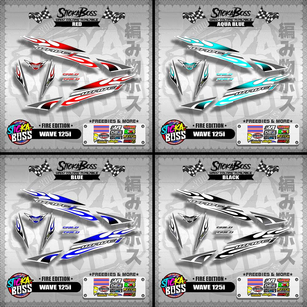 WAVE 125i DECALS ( FIRE EDITION )【WITH FREEBIES】