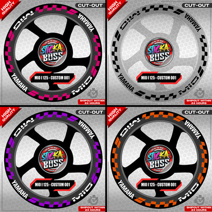MIO I 125 MAGS STICKER SET  ( 2 MAGS ) - CUSTOM 001 | VINYL WATERPROOF CUT-OUT DECALS