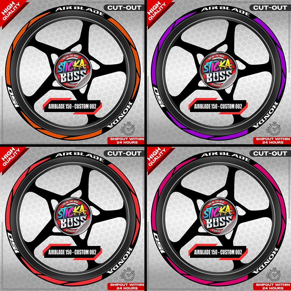 AIRBLADE 150 MAG STICKER SET ( 2 MAGS ) - CUSTOM 002 | VINYL WATERPROOF CUT-OUT DECALS