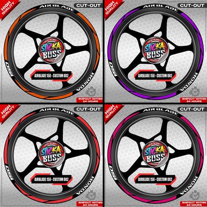 AIRBLADE 150 MAG STICKER SET ( 2 MAGS ) - CUSTOM 002 | VINYL WATERPROOF CUT-OUT DECALS