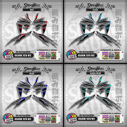 CLICK 125 V2 DECALS ( VV12 MALAYSIAN EDITION ) 【WITH FREEBIES】