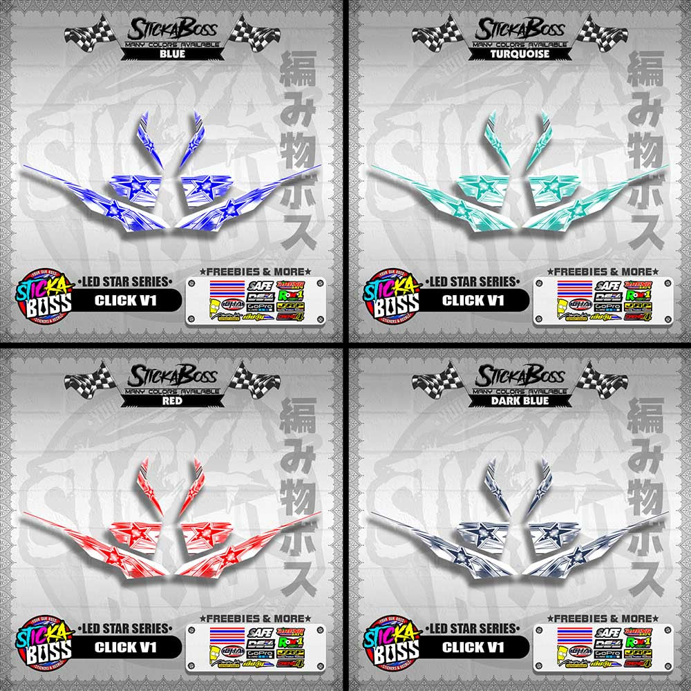 CLICK V1 DECALS ( LED STAR SERIES )【WITH FREEBIES】