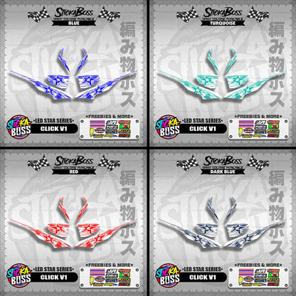 CLICK V1 DECALS ( LED STAR SERIES )【WITH FREEBIES】