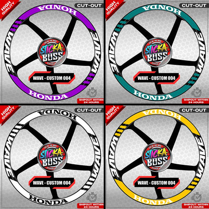 WAVE 110  125 MAG STICKER SET ( 2 MAGS ) - CUSTOM 004 | VINYL WATERPROOF CUT-OUT DECALS