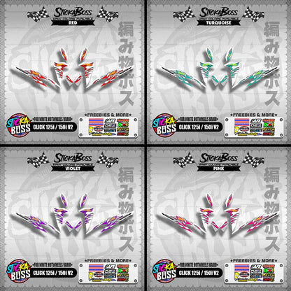 CLICK 125i / 150i V2 DECALS ( FOR WHITE HOTWHEELS VARIO )【WITH FREEBIES】