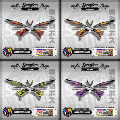 SNIPER 150 V2 DECALS ( HOTWHEELS Y15ZR )【WITH FREEBIES】