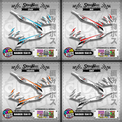 RAIDER 150 FI DECALS ( FOR WHITE STFIM008 SATRIA ) [ PREMIUM GLOSSY LAMINATED ]【WITH FREEBIES】