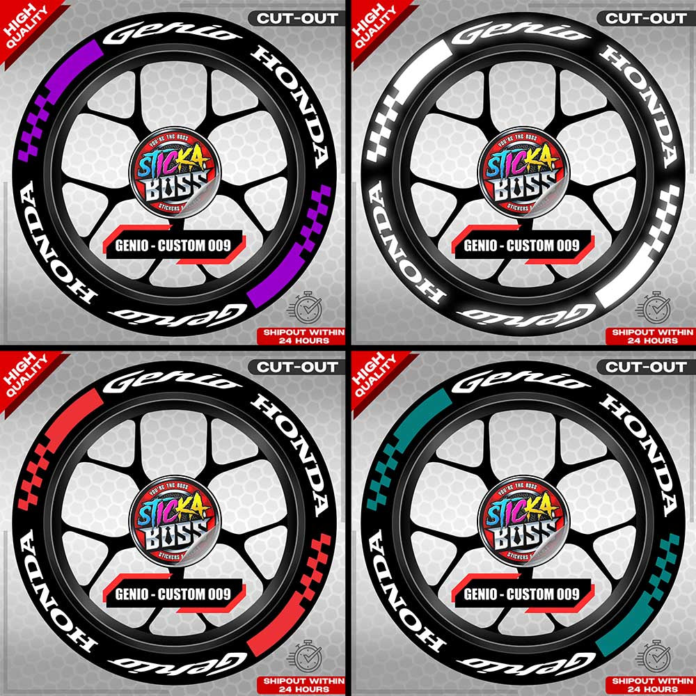 GENIO MAG STICKER SET ( 2 MAGS ) - CUSTOM 009 | VINYL WATERPROOF CUT-OUT DECALS