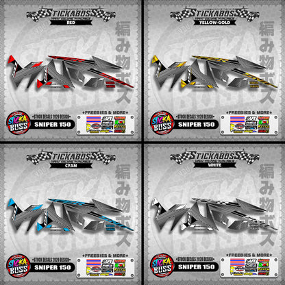 SNIPER 150 ( STOCK DECALS 2020 DESIGN ) 【WITH FREEBIES】