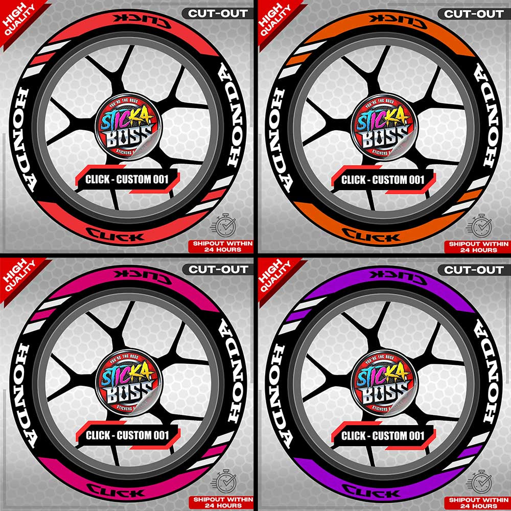 CLICK 125  150 160 MAGS STICKER SET  ( 2 MAGS ) - CUSTOM 001 | VINYL WATERPROOF CUT-OUT DECALS