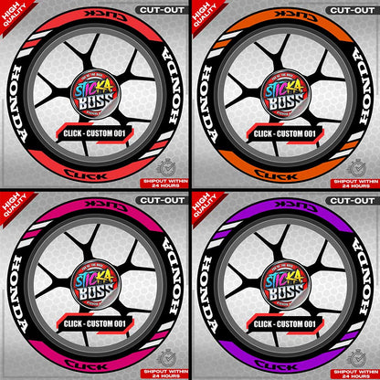 CLICK 125  150 160 MAGS STICKER SET  ( 2 MAGS ) - CUSTOM 001 | VINYL WATERPROOF CUT-OUT DECALS