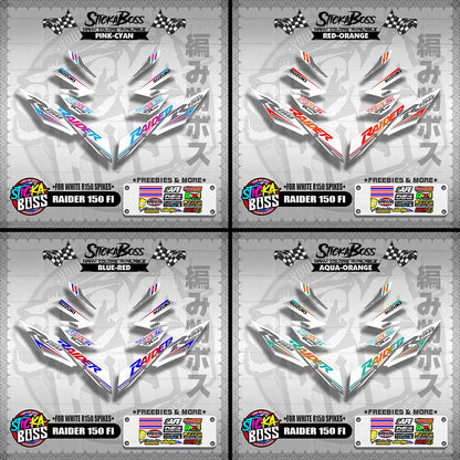 RAIDER 150 FI DECALS ( FOR WHITE R150 SPIKES )【WITH FREEBIES】