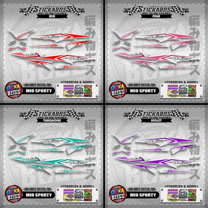 MIO SPORTY THAI-MALAYSIAN STICKER DECALS ( FOR WHITE CRYSTAL FIRE )【WITH FREEBIES】