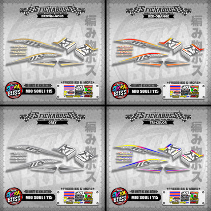 MIO SOUL I 115 STICKER DECALS ( FOR WHITE MX KING ULTIMO )【WITH FREEBIES】