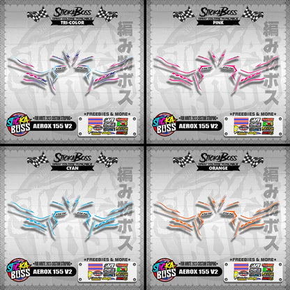 AEROX 155 V2 DECALS ( FOR WHITE 2023 CUSTOM STRIPING )【WITH FREEBIES】