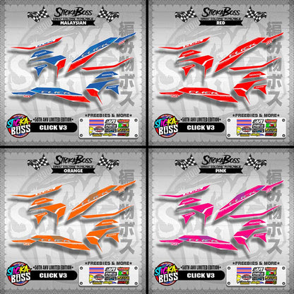 CLICK V3 DECALS ( 50TH ANV LIMITED EDITION )【WITH FREEBIES】