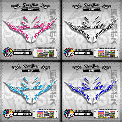 RAIDER 150 FI DECALS ( FOR WHITE TRAVIZ MALAYSIAN )【WITH FREEBIES】