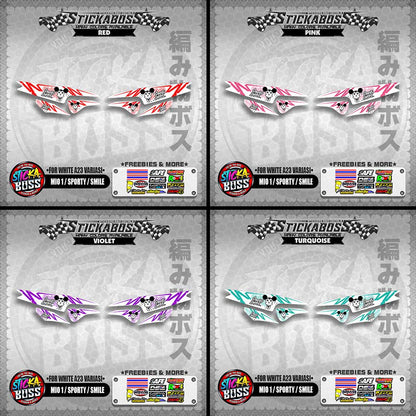 MIO 1 / SPORTY / SMILE INDO STICKER DECALS ( FOR WHITE A23 VARIASI) 【WITH FREEBIES】