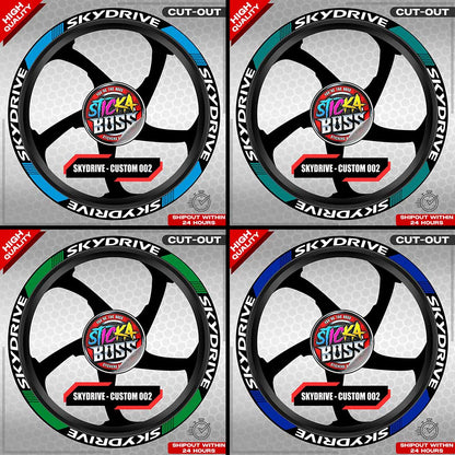 SKYDRIVE MAG STICKER SET  ( 2 MAGS ) - CUSTOM 002 | VINYL WATERPROOF CUT-OUT DECALS