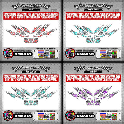 NMAX V1 STICKER DECALS ( TRANSPARENT STRIPPIING STAR SERIES 02 )【WITH FREEBIES】