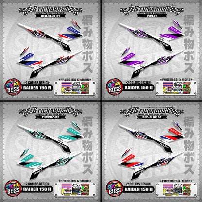RAIDER 150 FI MALAYSIAN STICKER DECALS ( 2 COLORS DESIGN  )【WITH FREEBIES】