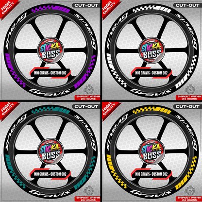 MIO GRAVIS MAG STICKER SET ( 2 MAGS ) - CUSTOM 002 | VINYL WATERPROOF CUT-OUT DECALS