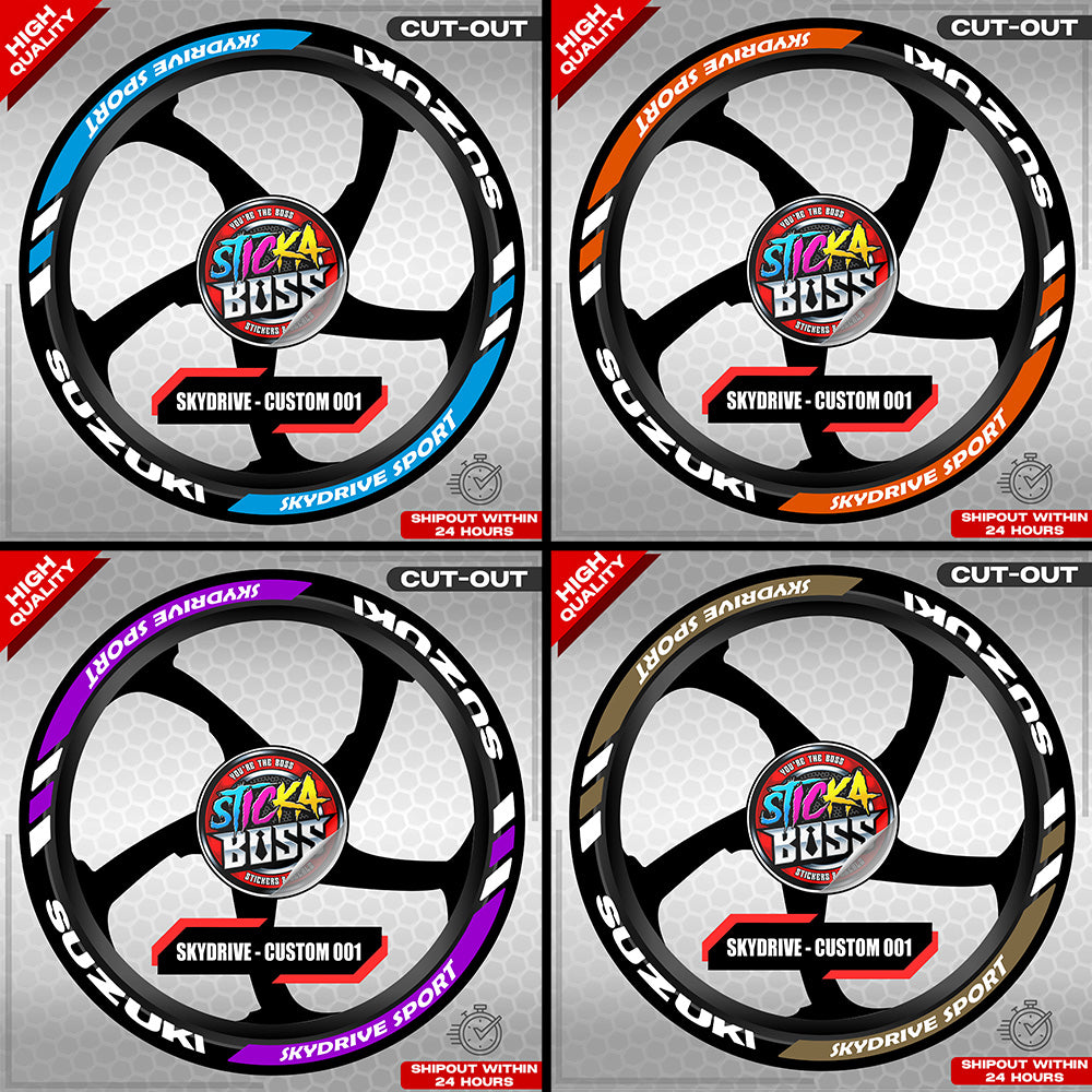 SKYDRIVE SPORT MAG STICKER SET  ( 2 MAGS ) - CUSTOM 001 | VINYL WATERPROOF CUT-OUT DECALS