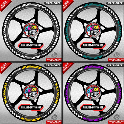 AIRBLADE 150 / 160 MAG STICKER SET ( 2 MAGS ) - CUSTOM 008 | VINYL WATERPROOF CUT-OUT DECALS