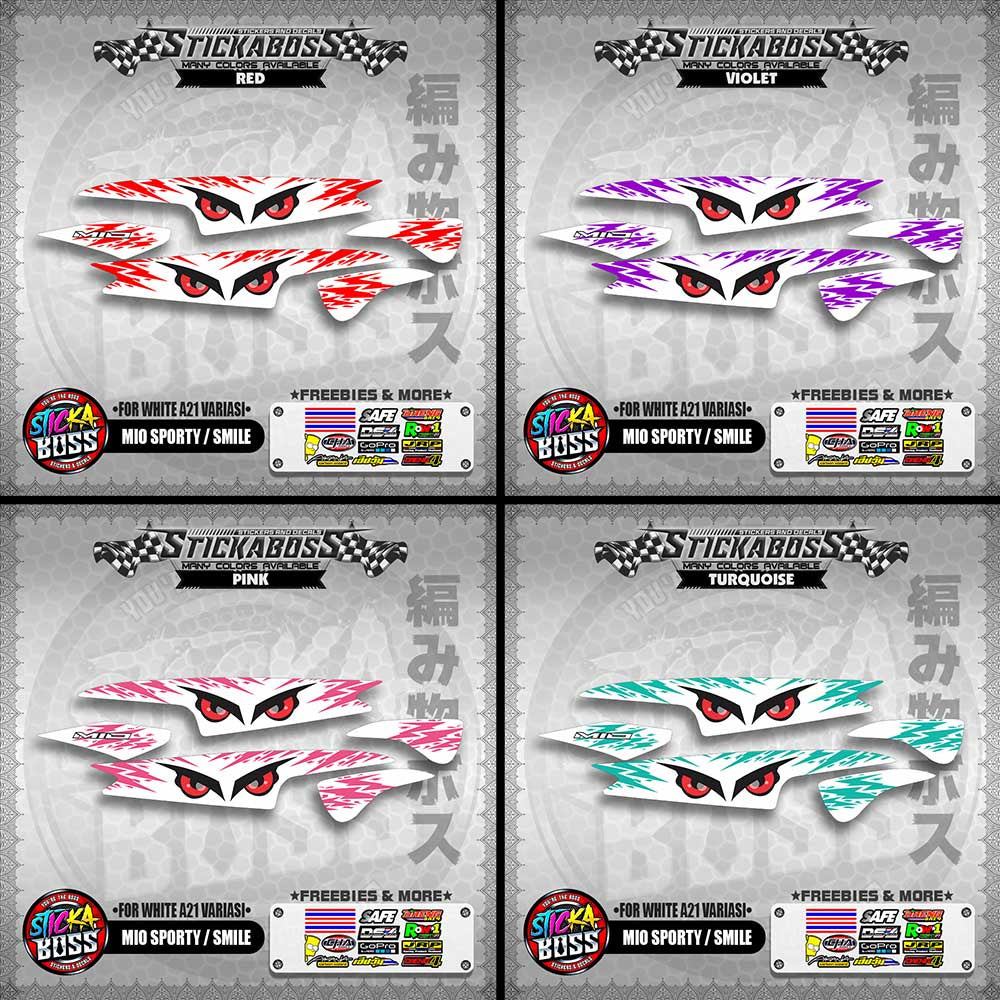 MIO SPORTY / SMILE INDO STICKER DECALS ( FOR WHITE A21 VARIASI)【WITH FREEBIES】