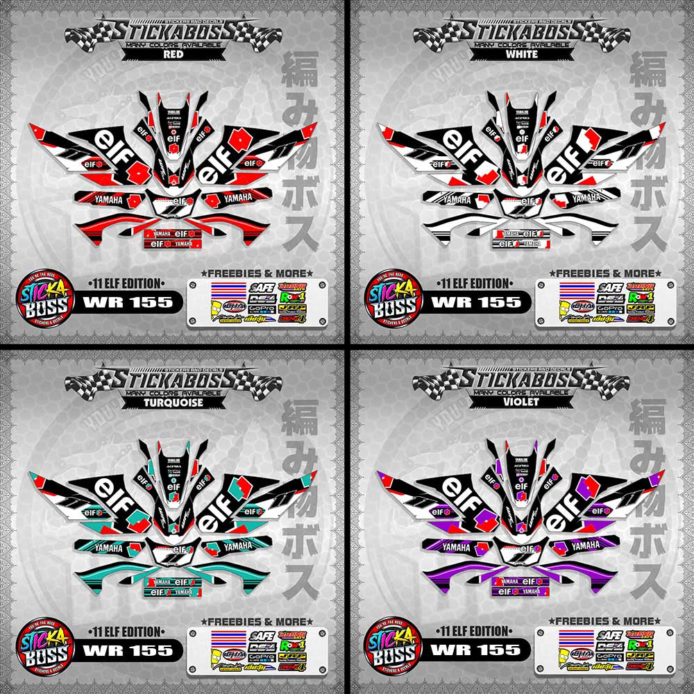 WR 155 STICKER DECALS ( 11 ELF EDITION )【WITH FREEBIES】