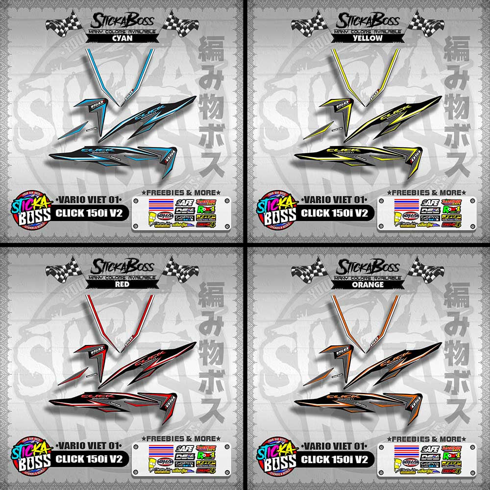CLICK 150i V2 DECALS ( VARIO VIET 01 )【WITH FREEBIES】