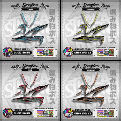 CLICK 150i V2 DECALS ( VARIO VIET 01 )【WITH FREEBIES】