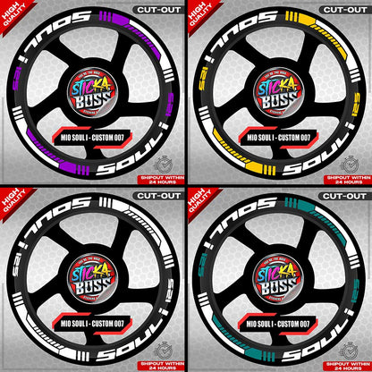 MIO SOUL I 125 MAG STICKER SET ( 2 MAGS ) - CUSTOM 007 | VINYL WATERPROOF CUT-OUT DECALS