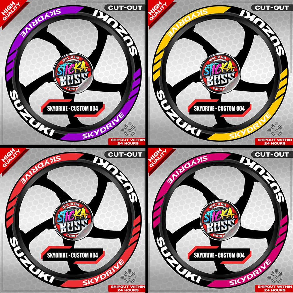 SKYDRIVE MAG STICKER SET  ( 2 MAGS ) - CUSTOM 004 | VINYL WATERPROOF CUT-OUT DECALS