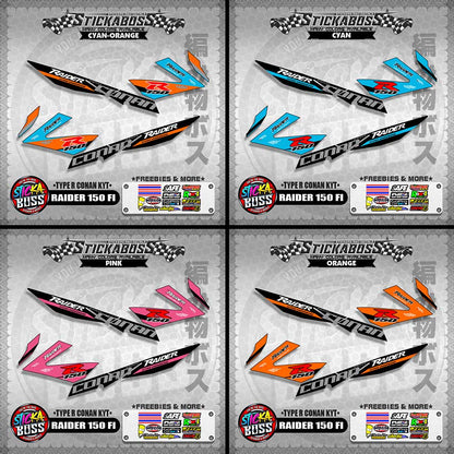 RAIDER 150 FI DECALS ( TYPE R CONAN KYT ) 【WITH FREEBIES】
