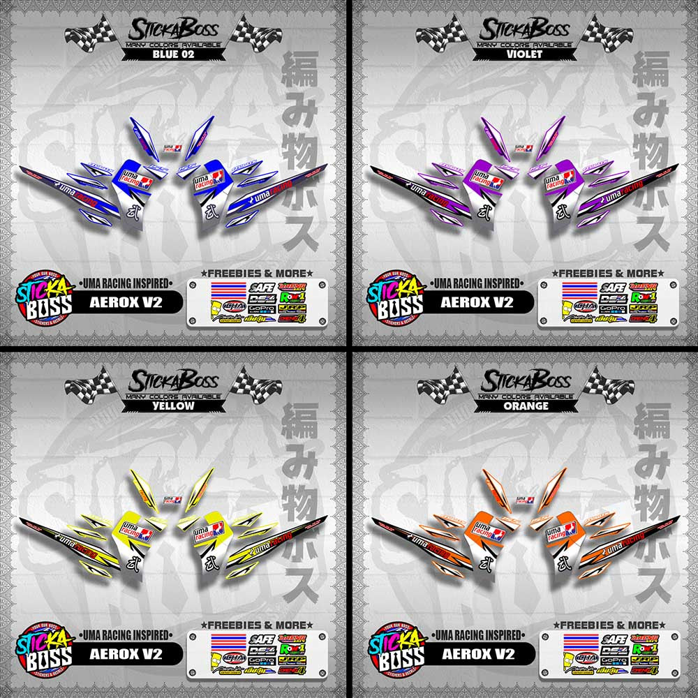 AEROX V2 DECALS ( UMA RACING INSPIRED )【WITH FREEBIES】