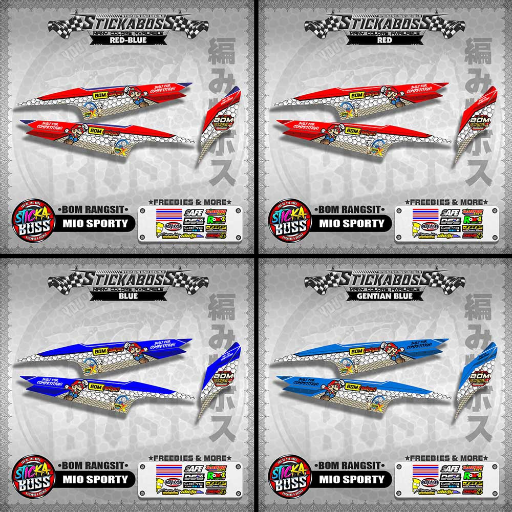 MIO SPORTY INDO STICKER DECALS ( BOM RANGSIT )【WITH FREEBIES】