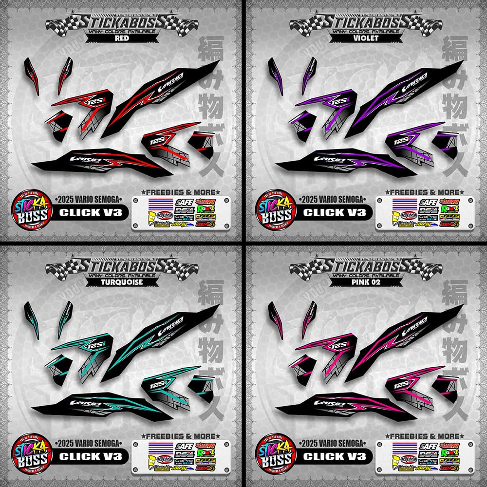 CLICK V3 INDO STICKER DECALS ( 2025 VARIO SEMOGA  )【WITH FREEBIES】