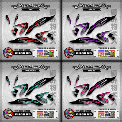 CLICK V3 INDO STICKER DECALS ( 2025 VARIO SEMOGA  )【WITH FREEBIES】